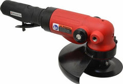 Universal Tool - 7" Wheel Diam, 7,500 RPM, Pneumatic Angle & Disc Grinder - 5/8-11 Spindle, 28 CFM, Side Exhaust - Apex Tool & Supply