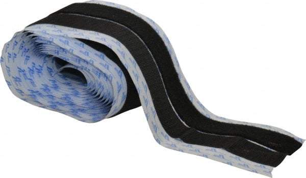 VELCRO Brand - 1-1/2" Wide x 5 Yd Long Adhesive Backed Hook & Loop Roll - Continuous Roll, Black - Apex Tool & Supply