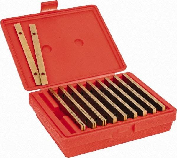 Avenger Tools - 20 Piece, 6 Inch Long Alloy Steel Parallel Set - 1/2 to 1-5/8 Inch High, 1/8 to 1/8 Inch Thick, 55-62 RC Hardness, Sold as 10 Pair - Apex Tool & Supply
