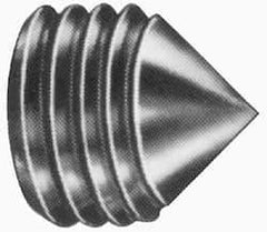 Value Collection - #5-40 UNC, 1/8" OAL, Cone Point Set Screw - Grade 8 Alloy Steel, 1/16" Key - Apex Tool & Supply
