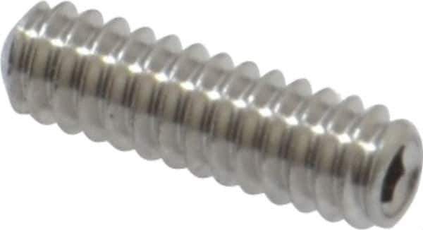 Value Collection - #4-40 UNC, 3/8" OAL, Cup Point Set Screw - Grade 18-8 Stainless Steel, 0.05" Key - Apex Tool & Supply