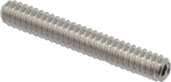 Value Collection - #4-40 UNC, 3/4" OAL, Cup Point Set Screw - Grade 18-8 Stainless Steel, 0.05" Key - Apex Tool & Supply
