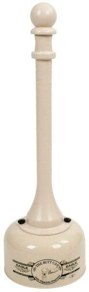 Eagle - 2 Gal Galvanized Steel with Polyethylene Tube Cigarette & Cigar Receptacle - 35" High - Apex Tool & Supply