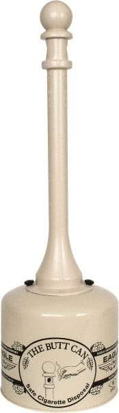 Eagle - 5 Gal Galvanized Steel with Polyethylene Tube Cigarette & Cigar Receptacle - 40" High - Apex Tool & Supply
