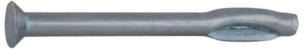 Value Collection - 1/4" Diam, 1/4" Drill, 4" OAL, 1-1/2" Min Embedment Split-Drive Concrete Anchor - Steel, Zinc-Plated Finish, Flat Head - Apex Tool & Supply