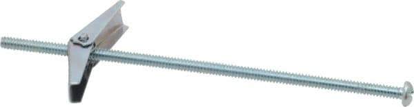 Value Collection - 1/8" Screw, 1/8" Diam, 4" Long, Toggle Bolt Drywall & Hollow Wall Anchor - 1/8" Drill, Zinc Plated, Steel, Use in Concrete, & Masonry, Hollow Tile, Plaster & Wallboard - Apex Tool & Supply