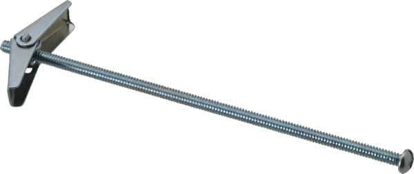 Value Collection - 3/16" Screw, 3/16" Diam, 6" Long, Toggle Bolt Drywall & Hollow Wall Anchor - 3/16" Drill, Zinc Plated, Steel, Use in Concrete, & Masonry, Hollow Tile, Plaster & Wallboard - Apex Tool & Supply