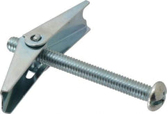Value Collection - 5/16" Screw, 5/16" Diam, 3" Long, Toggle Bolt Drywall & Hollow Wall Anchor - 5/16" Drill, Zinc Plated, Steel, Use in Concrete, & Masonry, Hollow Tile, Plaster & Wallboard - Apex Tool & Supply