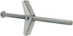 Value Collection - 5/16" Screw, 5/16" Diam, 6" Long, Toggle Bolt Drywall & Hollow Wall Anchor - 5/16" Drill, Zinc Plated, Steel, Use in Concrete, & Masonry, Hollow Tile, Plaster & Wallboard - Apex Tool & Supply