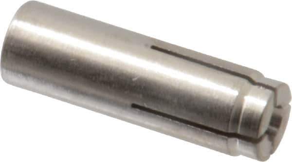 Value Collection - 3/8" Diam, 3/8" Drill, 1-9/16" OAL, 2" Min Embedment Drop-In Concrete Anchor - 303 Stainless Steel, Zinc-Plated Finish, 5/8" Thread Length - Apex Tool & Supply