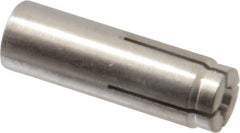 Value Collection - 3/8" Diam, 3/8" Drill, 1-9/16" OAL, 2" Min Embedment Drop-In Concrete Anchor - 303 Stainless Steel, Zinc-Plated Finish, 5/8" Thread Length - Apex Tool & Supply