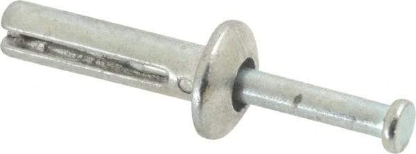 Value Collection - 1/4" Diam, 1/4" Drill, 1" OAL, 5-3/4" Min Embedment Hammer Drive Concrete Anchor - Zamac Alloy, Zinc-Plated Finish, Mushroom Head - Apex Tool & Supply