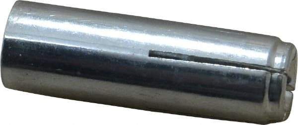 Value Collection - 3/8" Diam, 3/8" Drill, 1-9/16" OAL, Drop-In Concrete Anchor - Grade 5 Steel, Zinc-Plated Finish, 5/8" Thread Length - Apex Tool & Supply