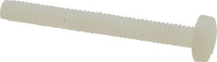 Made in USA - #8-32 UNC, 1-1/2" Length Under Head Slotted Drive Machine Screw - Binding Head, Grade 6/6 Nylon, Uncoated, Without Washer - Apex Tool & Supply