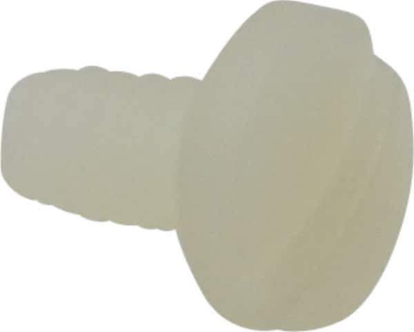 Made in USA - #6-32 UNC, 1/4" Length Under Head Slotted Drive Machine Screw - Fillister Head, Grade 6/6 Nylon, Uncoated, Without Washer - Apex Tool & Supply