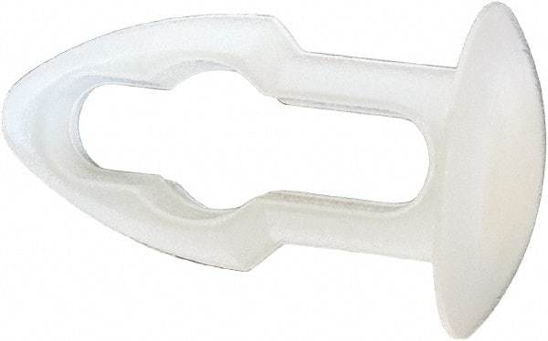 Made in USA - 3/16" Hole Diam, Keyhole Shank, Nylon Panel Rivet - 3/16" Material Thickness, 5/16" Head Diam - Apex Tool & Supply