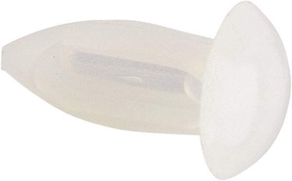 Made in USA - 0.151" to 0.161" Hole Diam, Arrow Shank, Nylon Panel Rivet - 0.4" Length Under Head, 1/16" to 0.145" Material Thickness, 0.28" Head Diam - Apex Tool & Supply