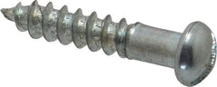 Value Collection - #5, 5/8" Length Under Head, Slotted Drive, Round Head Wood Screw - Zinc Plated Steel, Grade 2 - Apex Tool & Supply