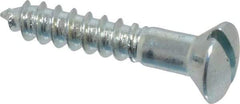 Value Collection - #5, 3/4" Length Under Head, Slotted Drive, Oval Head Wood Screw - ASME B18.6.1, Zinc Plated Steel, Grade 2 - Apex Tool & Supply