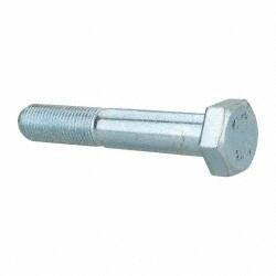 Value Collection - M12x1.25mm Metric Fine, 70mm Length Under Head Hex Head Cap Screw - Partially Threaded, Grade 8.8 Steel, Zinc-Plated Finish, 19mm Hex - Apex Tool & Supply