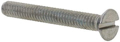 Value Collection - #5-40 UNC, 1" OAL Slotted Drive Machine Screw - Flat Head, Grade 2 Steel, Zinc-Plated Finish, Without Washer - Apex Tool & Supply