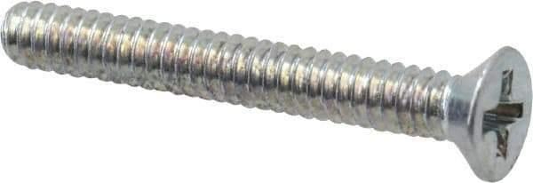 Value Collection - #4-40 UNC, 7/8" OAL Phillips Drive Machine Screw - Flat Head, Grade 2 Steel, Zinc-Plated Finish, Without Washer - Apex Tool & Supply