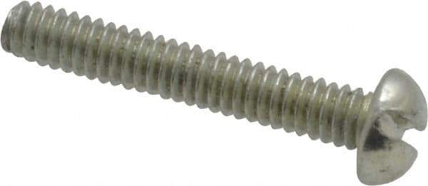 Value Collection - #5-40 UNC, 3/4" Length Under Head Slotted Drive Machine Screw - Round Head, Grade J82 Steel, Zinc-Plated Finish, Without Washer - Apex Tool & Supply