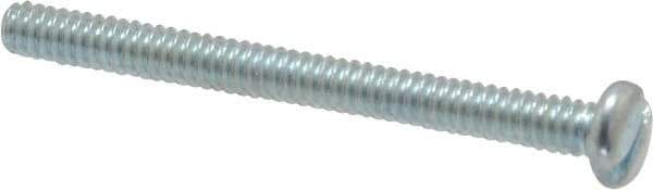 Value Collection - #4-40 UNC, 1-1/4" Length Under Head Slotted Drive Machine Screw - Pan Head, Grade J82 Steel, Zinc-Plated Finish, Without Washer - Apex Tool & Supply