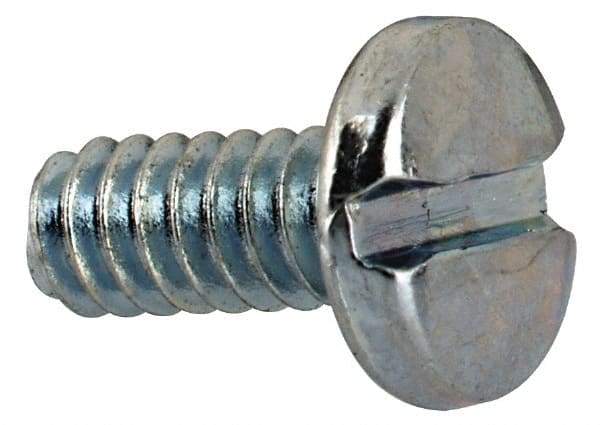 Value Collection - #4-40 UNC, 1/4" Length Under Head Slotted Drive Machine Screw - Binding Head, Grade J82 Steel, Zinc-Plated Finish, Without Washer - Apex Tool & Supply