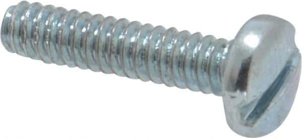 Value Collection - #4-40 UNC, 1/2" Length Under Head Slotted Drive Machine Screw - Binding Head, Grade J82 Steel, Zinc-Plated Finish, Without Washer - Apex Tool & Supply