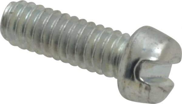 Value Collection - #5-40 UNC, 3/8" Length Under Head Slotted Drive Machine Screw - Fillister Head, Grade J82 Steel, Zinc-Plated Finish, Without Washer - Apex Tool & Supply