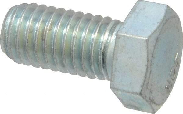 Value Collection - 1/2-13 UNC, 1" Length Under Head Hex Head Cap Screw - Fully Threaded, Grade 2 Steel, Zinc-Plated Finish, 3/4" Hex - Apex Tool & Supply