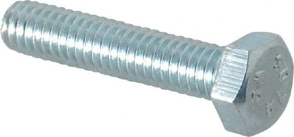Value Collection - 5/16-18 UNC, 1-1/2" Length Under Head Hex Head Cap Screw - Fully Threaded, Grade 2 Steel, Zinc-Plated Finish, 1/2" Hex - Apex Tool & Supply