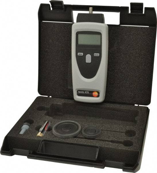 Value Collection - Accurate up to 0.02%, 1 RPM Resolution, Contact and Noncontact Tachometer - 1 to 99,999 RPM Measurement - Apex Tool & Supply