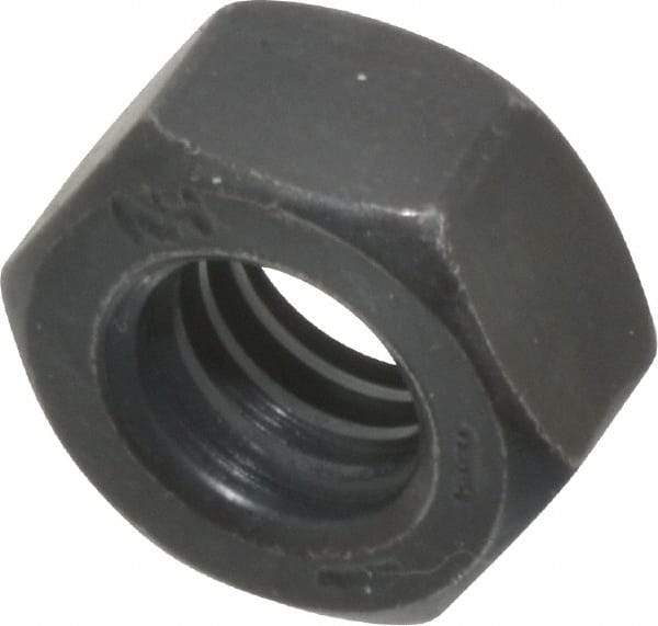 Value Collection - 5/16-18 UNC Steel Right Hand Hex Nut - 1/2" Across Flats, 17/64" High, Black Oxide Finish - Apex Tool & Supply