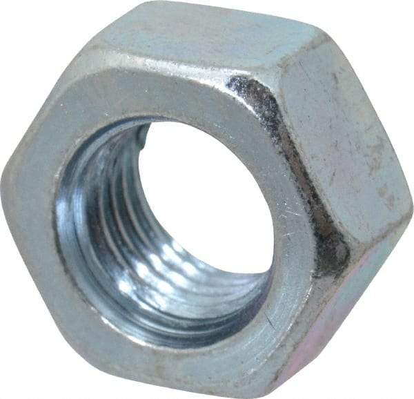 Value Collection - 5/16-24 UNF Steel Right Hand Hex Nut - 1/2" Across Flats, 17/64" High, Zinc-Plated Finish - Apex Tool & Supply