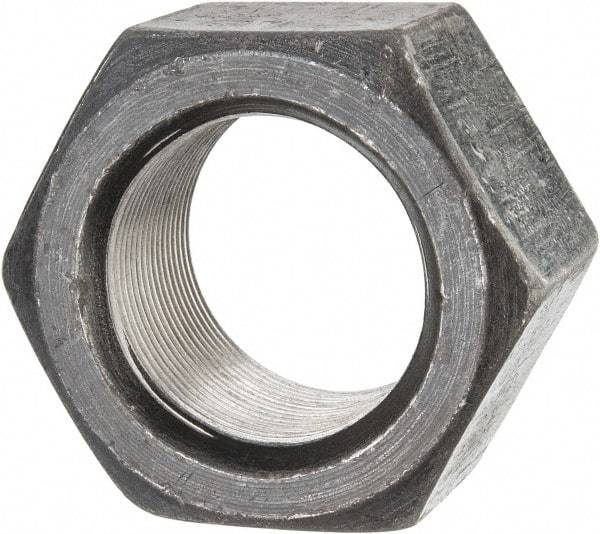 Value Collection - 1-7/8 - 12 UN Steel Right Hand Hex Nut - 2-3/4" Across Flats, 1-3/4" High, Uncoated - Apex Tool & Supply