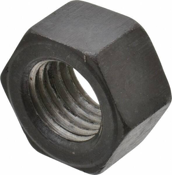 Value Collection - 1-8 UNC Steel Left Hand Hex Nut - 1-1/2" Across Flats, 55/64" High, Uncoated - Apex Tool & Supply
