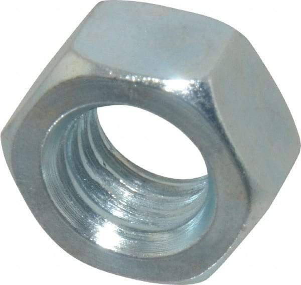 Value Collection - M12x1.75 Metric Coarse Steel Right Hand Hex Nut - 19mm Across Flats, 10mm High, Zinc-Plated Finish - Apex Tool & Supply