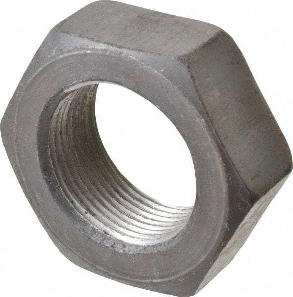 Value Collection - 1-1/2 - 12 UNF Steel Right Hand Hex Jam Nut - 2-1/4" Across Flats, 27/32" High, Uncoated - Apex Tool & Supply