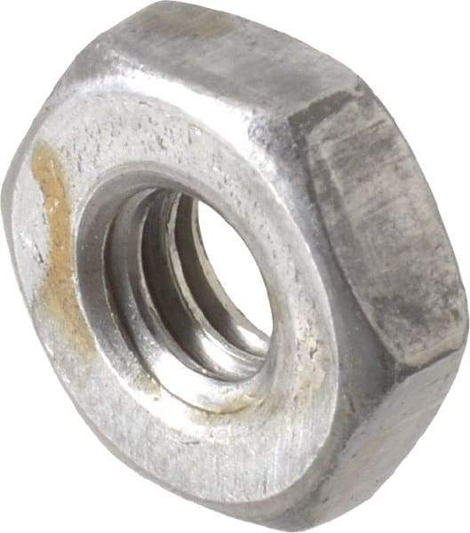 Value Collection - 1/4-20 UNC Steel Right Hand Heavy Hex Jam Nut - 1/2" Across Flats, 11/64" High, Uncoated, 2B Class of Fit - Apex Tool & Supply