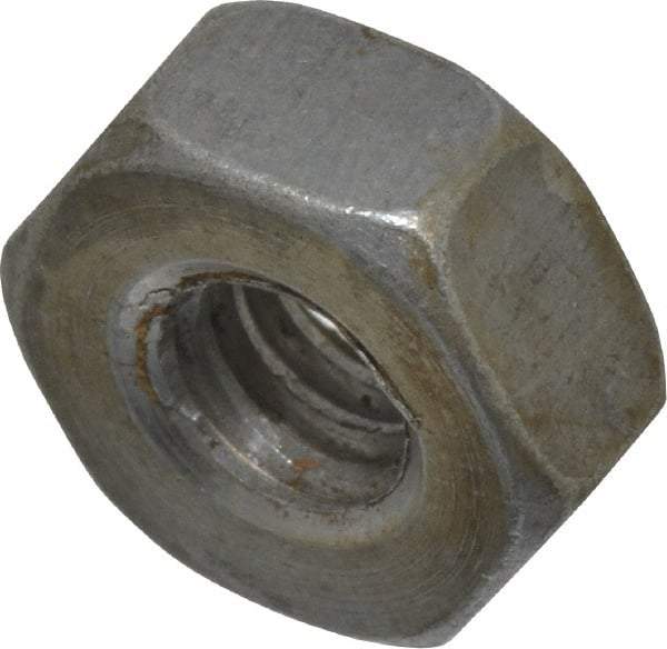 Value Collection - 1/4-20 UNC Steel Right Hand Heavy Hex Nut - 1/2" Across Flats, 15/64" High, Uncoated, 2B Class of Fit - Apex Tool & Supply