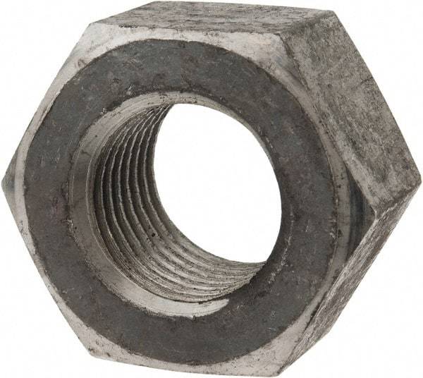 Value Collection - 1-1/4 - 7 UNC Steel Right Hand Heavy Hex Nut - 2" Across Flats, 1.2188" High, Uncoated - Apex Tool & Supply