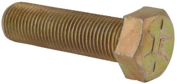 Value Collection - 9/16-18 UNF, 2" Length Under Head Hex Head Cap Screw - Fully Threaded, Grade 8 Alloy Steel, Zinc-Plated Finish, 13/16" Hex - Apex Tool & Supply