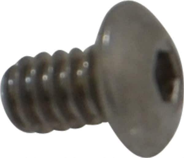 Value Collection - #4-40 UNC Hex Socket Drive, Button Screw - Grade 18-8 Stainless Steel, Uncoated, Fully Threaded, 3/16" Length Under Head - Apex Tool & Supply