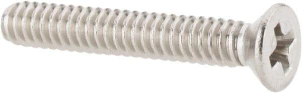 Value Collection - #4-40 UNC, 3/4" OAL Phillips Drive Machine Screw - Flat Head, Grade 18-8 Stainless Steel, Uncoated, Without Washer - Apex Tool & Supply
