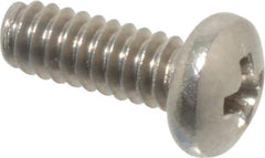 Value Collection - #4-40 UNC, 5/16" Length Under Head Phillips Drive Machine Screw - Pan Head, Grade 18-8 Stainless Steel, Uncoated, Without Washer - Apex Tool & Supply