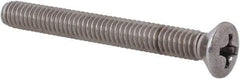 Value Collection - #8-32 UNC, 1-1/2" OAL Phillips Drive Machine Screw - Oval Head, Grade 18-8 Stainless Steel, Uncoated, Without Washer - Apex Tool & Supply