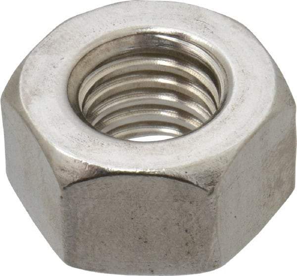 Value Collection - 1/2-13 UNC Stainless Steel Right Hand Heavy Hex Nut - 7/8" Across Flats, 31/64" High, Uncoated - Apex Tool & Supply