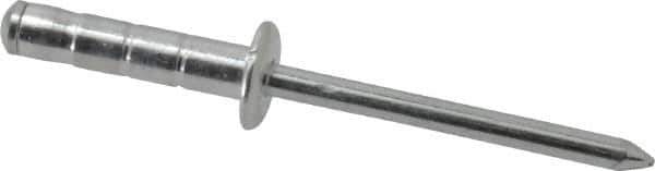 RivetKing - Size 66-69 Dome Head Aluminum Multi Grip Blind Rivet - Steel Mandrel, 0.275" to 0.598" Grip, 3/8" Head Diam, 0.192" to 0.196" Hole Diam, 7/8" Length Under Head, 3/16" Body Diam - Apex Tool & Supply